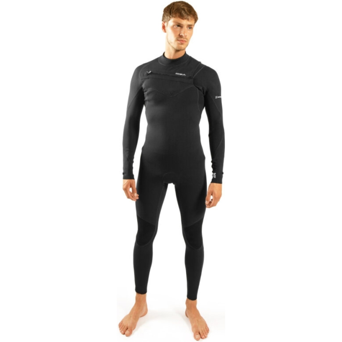 2024 Gul Mens Y39 Yamamoto 3/2mm Chest Zip Wetsuit YM1201-C1 - Black / Ripstop